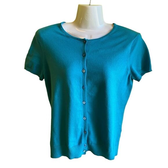EUC Blue Jacob Cap Sleeve Cardigan - Picture 1 of 6